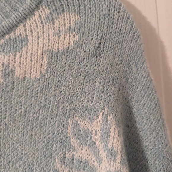 Cozy Mint with Flowers Sweater Size US XXL - Picture 3 of 3